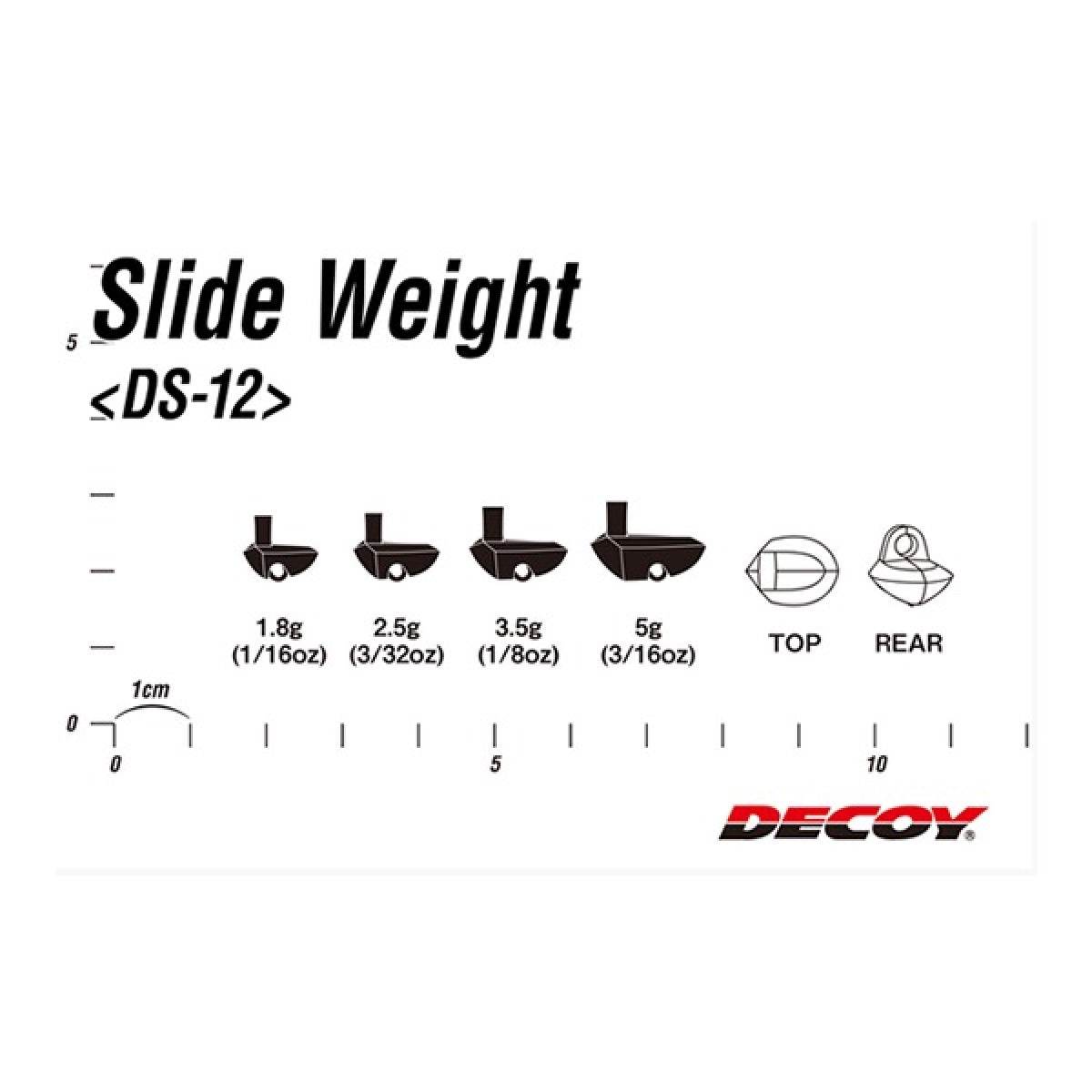 DECOY SLIDE WEIGHT 2.5g DS-12 SILVER - Britannic Trade