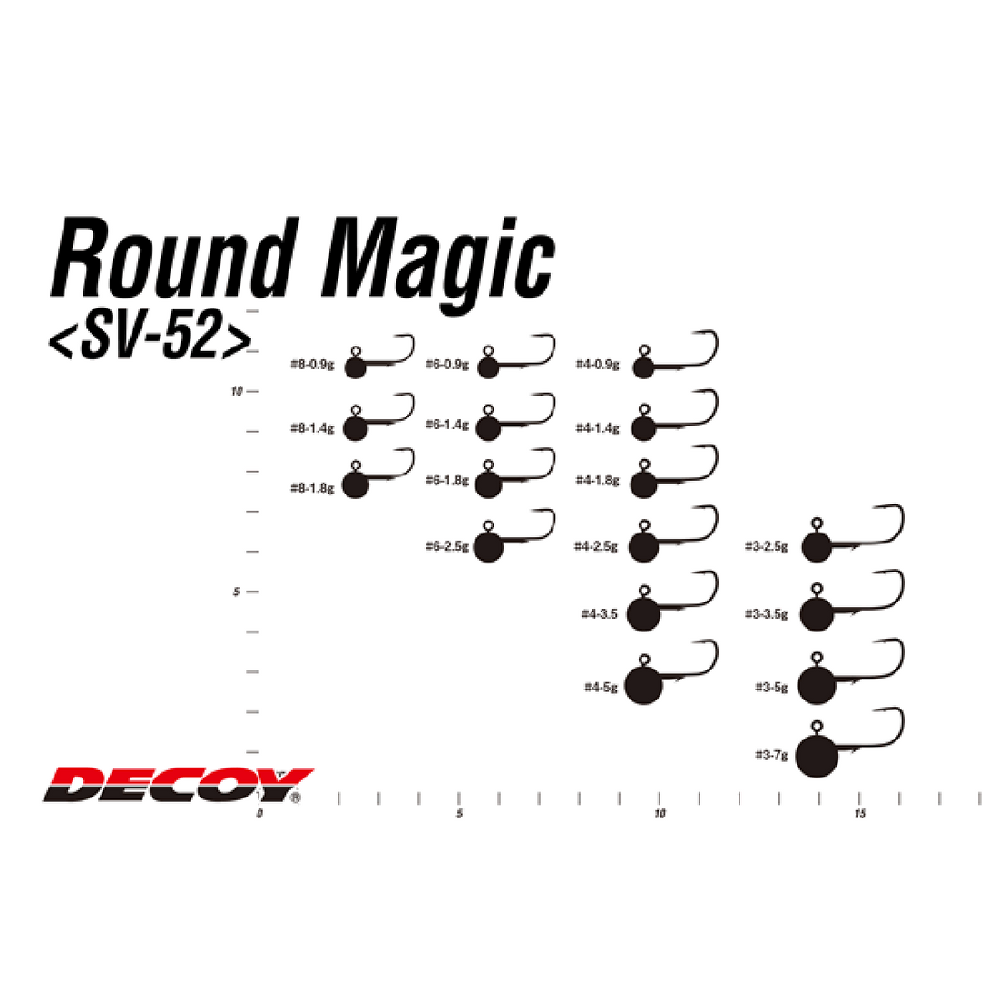 DECOY ROUND MAGIC #3 - 2.5g SV-52 (4 pcs/pack) W NICKEL fishing terminal tackle — photo 3
