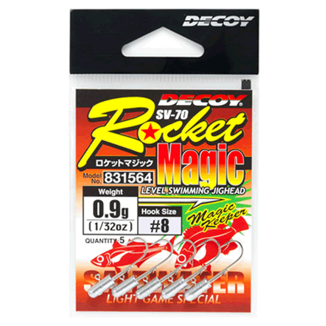 DECOY ROCKET MAGIC #6 - 2.0g SV-70 (4 pcs/pack) W NICKEL fishing terminal tackle