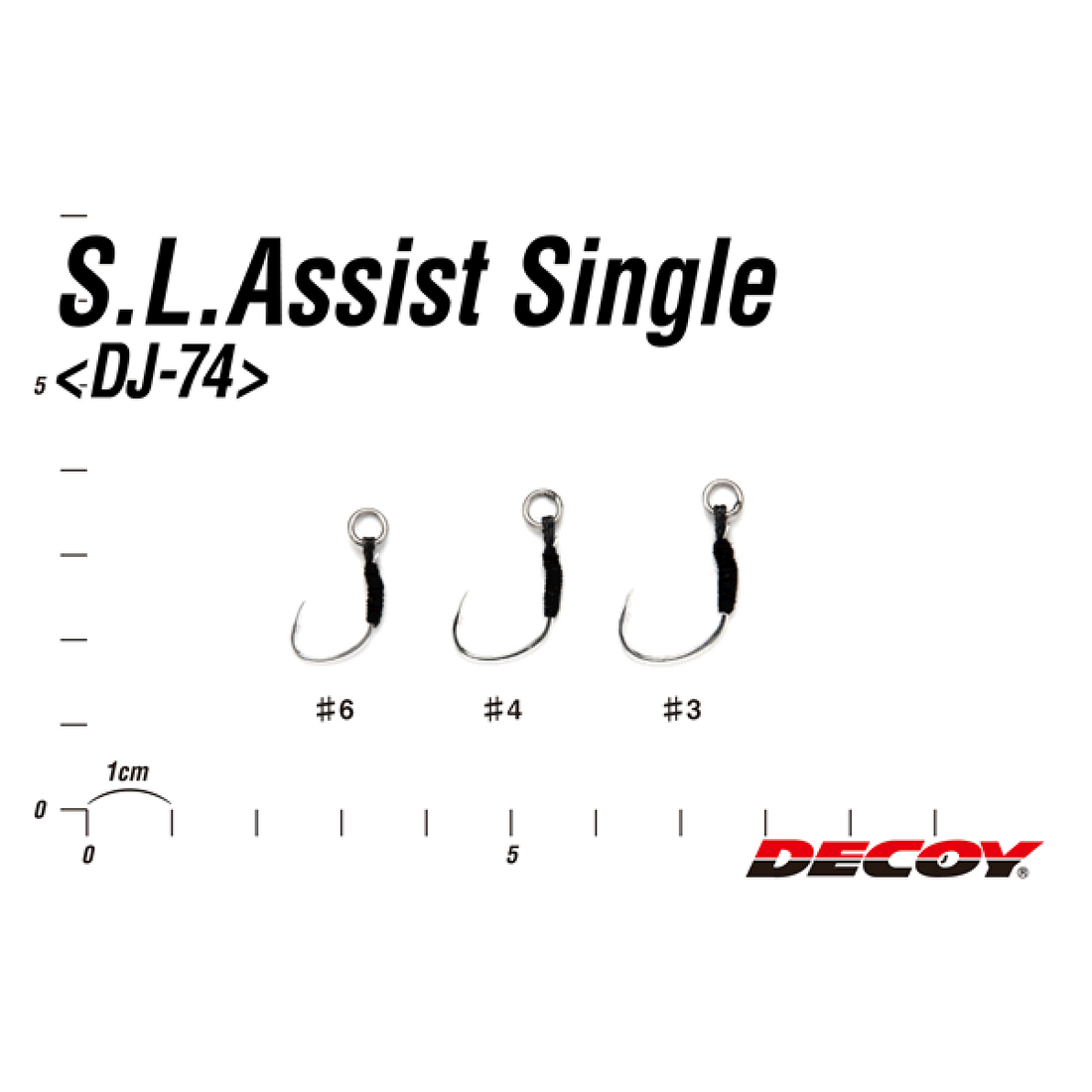 DECOY S.L.ASSIST SINGLE #6 DJ-74 (3 pcs/pack) TIN fishing terminal tackle — photo 3