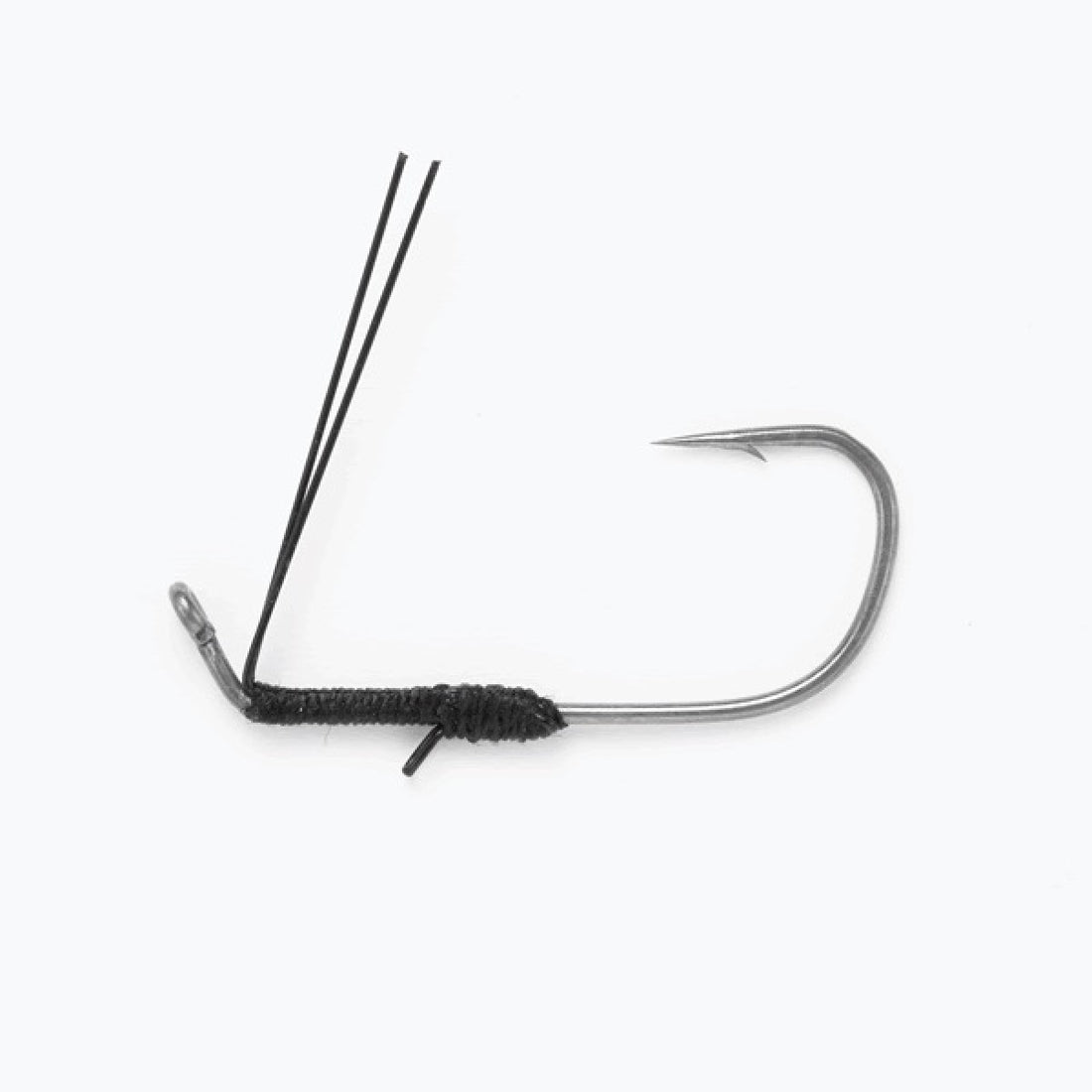 DECOY F.F.HOOK #4 Worm153 SILKY BLACK fishing terminal tackle — photo 2