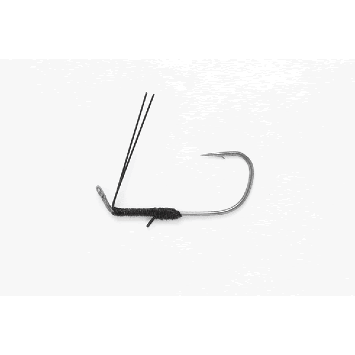 DECOY F.F.HOOK #2 Worm153 (4 pcs/pack) SILKY BLACK - Britannic Trade