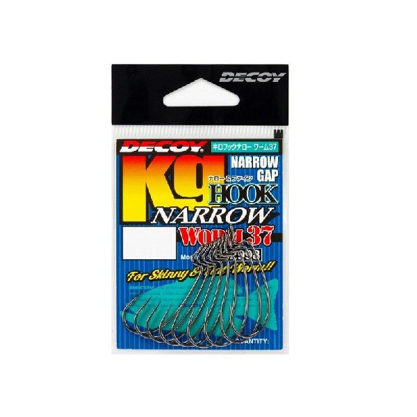 DECOY KG HOOK NARROW #4/0 Worm37 (6 pcs/pack) NS BLACK fishing terminal tackle