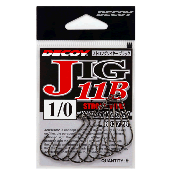 DECOY STRONG WIRE #1/0 JIG11B (9 pcs/pack) NS BLACK fishing terminal tackle