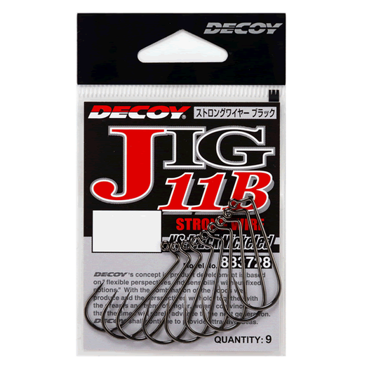 DECOY STRONG WIRE #2/0 JIG11B (8 pcs/pack) NS BLACK