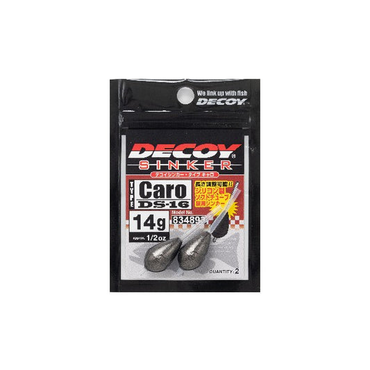 DECOY DECOY SINKER TYPE CARO 28g DS-16H(2 pcs/pack) GUN BLACK