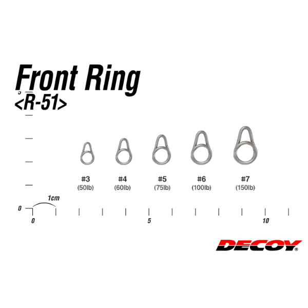 DECOY FRONT RING R-51 #5 (75 lb) (8 pcs/pack) Silver - Britannic Trade
