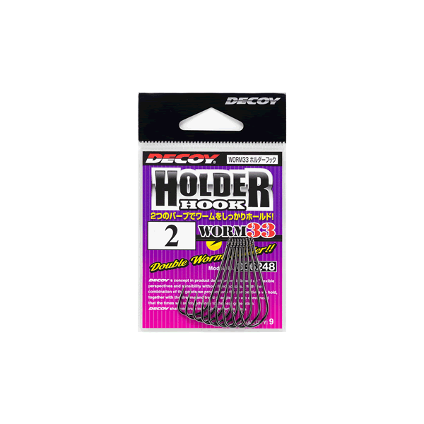 DECOY Worm 33 HOLDER HOOK #1/0 (9pcs/pack) fishing terminal tackle — photo 2