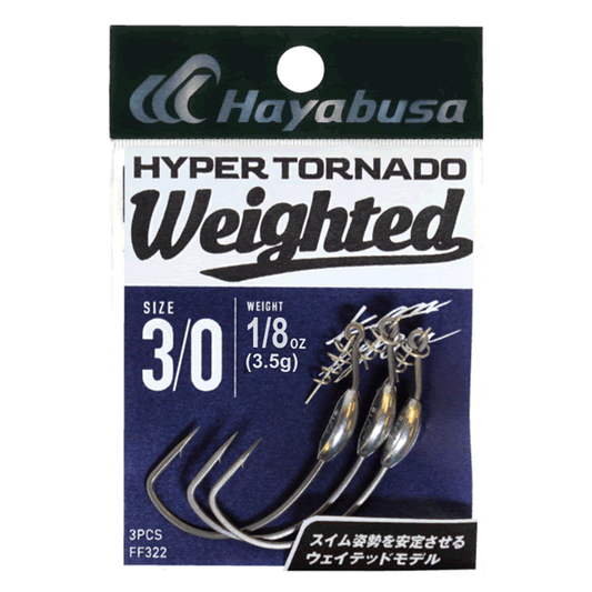 Hayabusa HYPER TORNADO WEIGHTED ll #3/0 : 3.5g FF322 (3 pcs/pack)