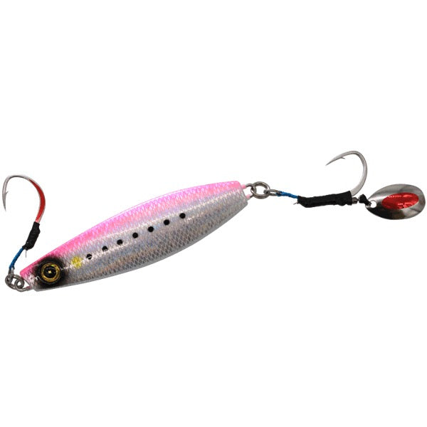 Hayabusa JACK EYE HUNEMAKI 120g #2 REAL FISH SCALE PINK SARDINE MESH LUMINOUS