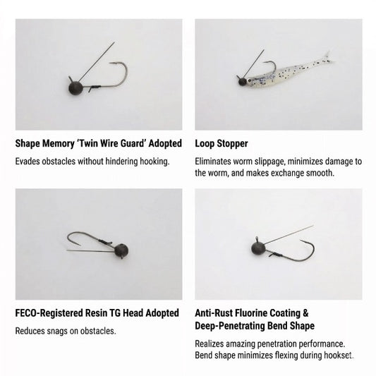 Hayabusa D-STRIKER HEAD TYPE SWIM #2 - 0.6g (4pcs/pack)