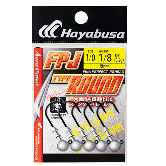 Hayabusa FPJ TYPE ROUND #1/0-1/8oz FF157 (4 pcs/pack) MATTE BLACK