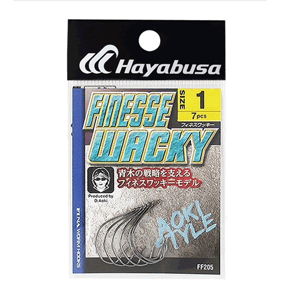 Hayabusa FINESSE WACKY #1 FF205 (7 pcs/pack) BLACK NICKEL