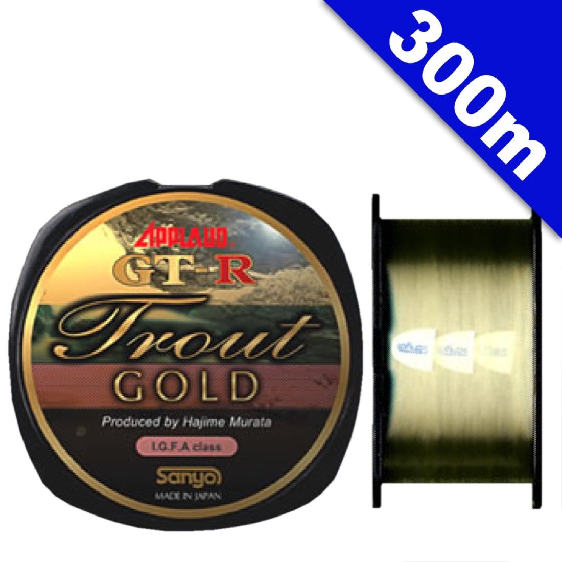 APPLAUD APPLAUD GT-R TROUT GOLD 3.5 lb - 300m NYLON SHAMPAGNE GOLD fishing line