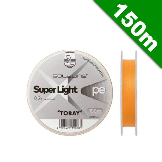 TORAY SALT LINE SUPER LIGHT PE #0.3 (6 lb) - 150m PE GOLDEN ORGANGE