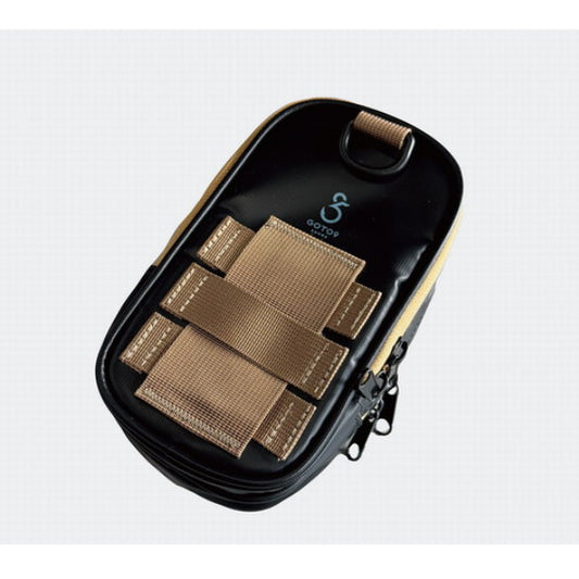 GOTO9 TWO ROOM POUCH 200 x 110 x 65mm Black x Sand Khaki