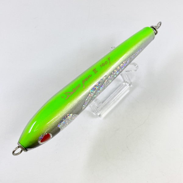 KAMIWAZA DECO PEN ll 140F 140mm : 30g (W/OUT HOOK) Floating 213 KK LIME GREEN saltwater fishing lure — photo 2