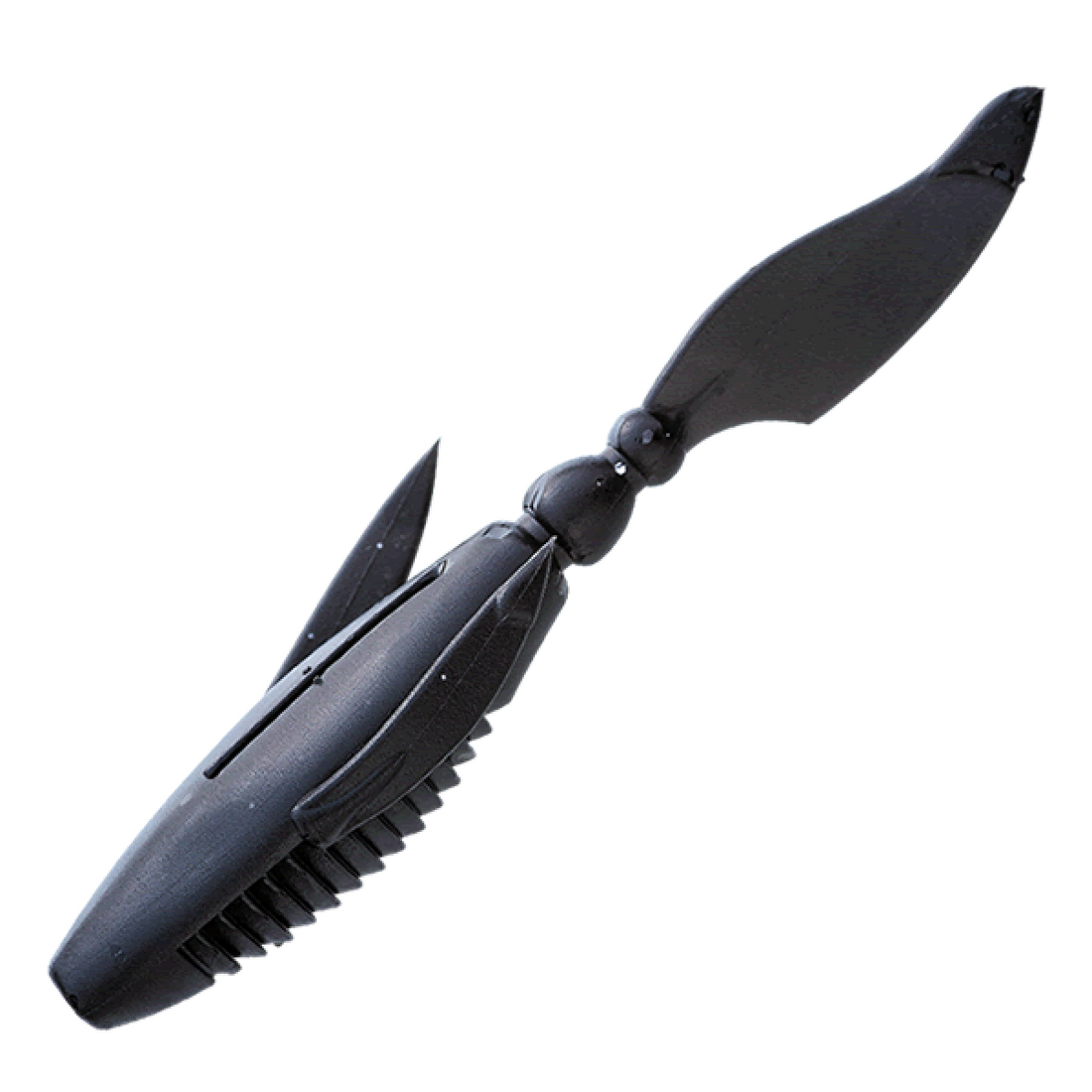 Whiplash Factory MURDEROUS BUG 4.5inch : 10.5g (6 pcs/pack) 02 STARLESS-BLACK freshwater fishing lure