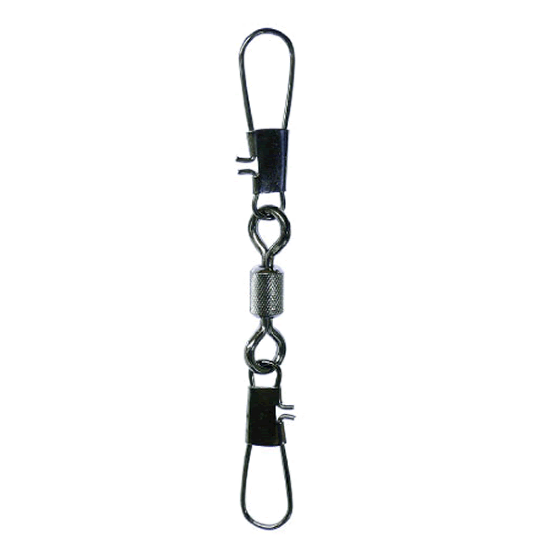 UG SWIVEL ROLLING SWIVEL WITH DOUBLE INTERLOCK SNAP #10 BLACK fishing terminal tackle