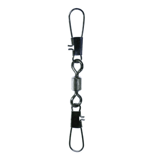 UG SWIVEL ROLLING SWIVEL WITH DOUBLE INTERLOCK SNAP #10 BLACK - Britannic Trade