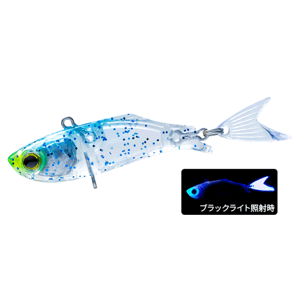 DUEL HARDCORE LG VIBE (S) 40 40mm : 4g SINKING F1202-KBBG-CABLE BLUE GLITTER saltwater fishing lure