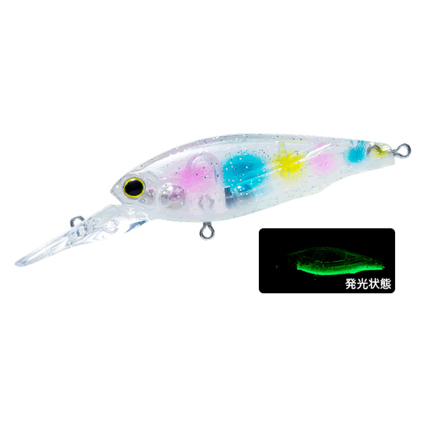 DUEL HARDCORE LG SHAD (S) 50 50mm : 4.5g SINKING GLOWBERRY CANDY F1204-LSCA