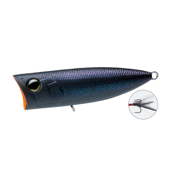 DUEL HARDCORE POPPER 70F 70mm : 10.5g Floating MBL MATTE BLACK
