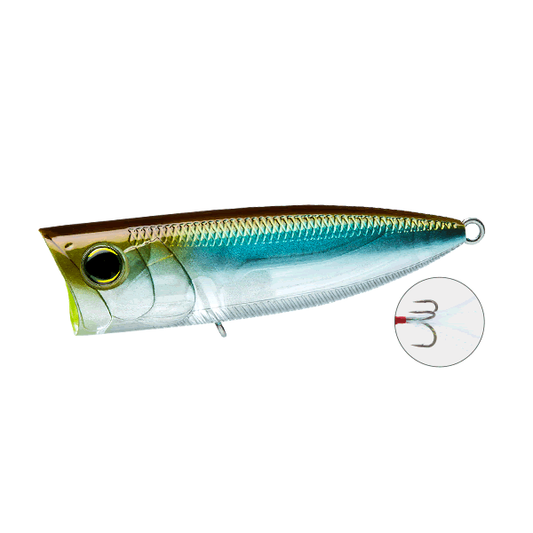 DUEL HARDCORE POPPER 70F 70mm : 10.5g Floating MGSA METALLIC GHOST AYU