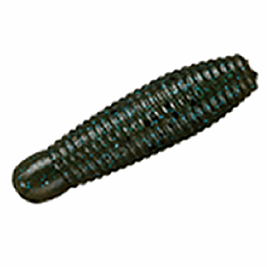 Gary YAMAMOTO IMO GRUB 60 60mm 8.5g (10 pcs/pack) 363 GREEN PUMPKIN / BLACK & SMALL BLUE FLAKE