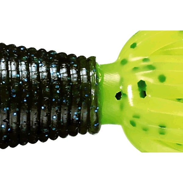 Gary YAMAMOTO BABY FAT IKA 80mm 363-156 GREEN PUMPKIN / BK & SMALL BLF - CHART REUSE P