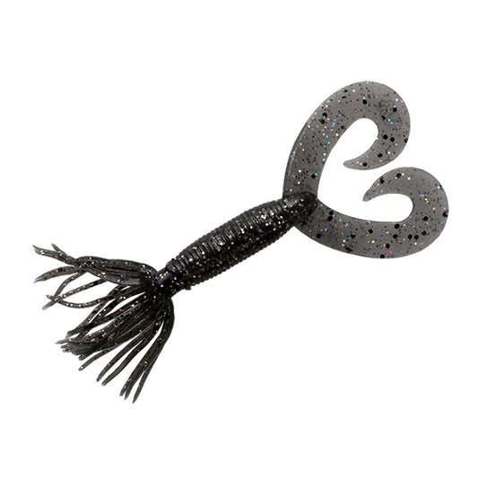 Gary YAMAMOTO HULA GRUB DOUBLE TAIL 2.5" 238-238 SMOKE BLACK HOLOGRAM FLAKE