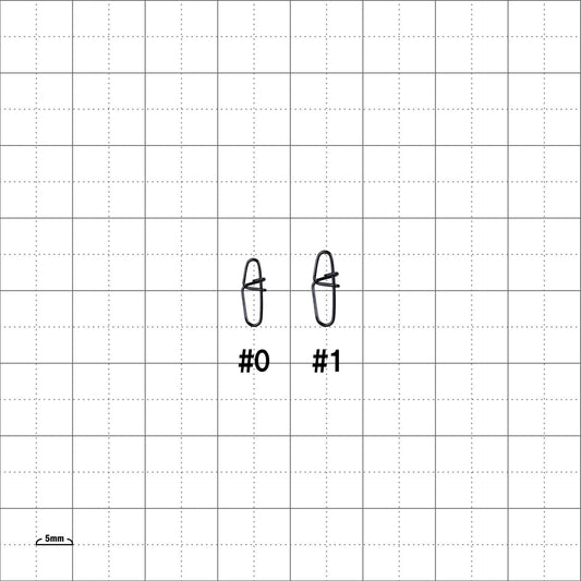 Gamakatsu Onsoku Mini Snap size chart: #0 and #1